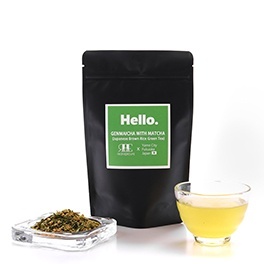 Real-Epicure-Hello-Tea-collection-Genmaicha-with-matcha-green-tea-green-tea-with-roasted-rice: Genmaicha with Matcha